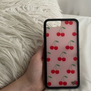 iphone 8 plus pink cherry wildflower case